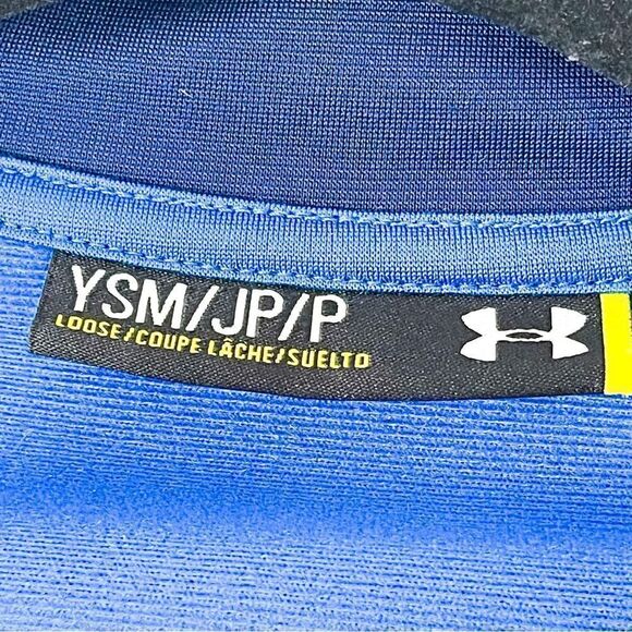 Under Armour Kids' Blue Full-Zip Track Jacket Size Youth SM - Picture 3 of 5